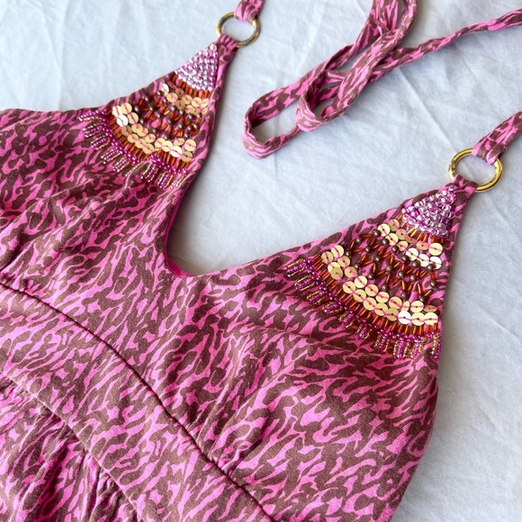 Vintage Victoria Secret Sexy Bra Top Halter Swim Suit Cover Up Dress - Picture 3 of 16